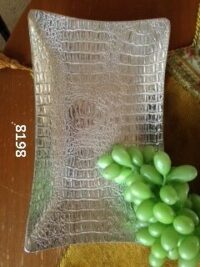 CH. RECT. PICOS COCODRILO  CROCODILE RECT. POINTED TRAY